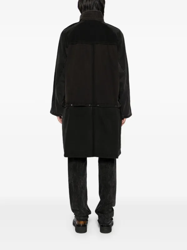 Hyein Seo Convertible Patchwork Coat | Black | FARFETCH
