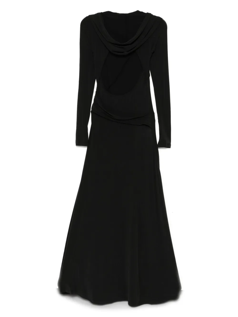 Hyein Seo Hooded Long Dress In Black