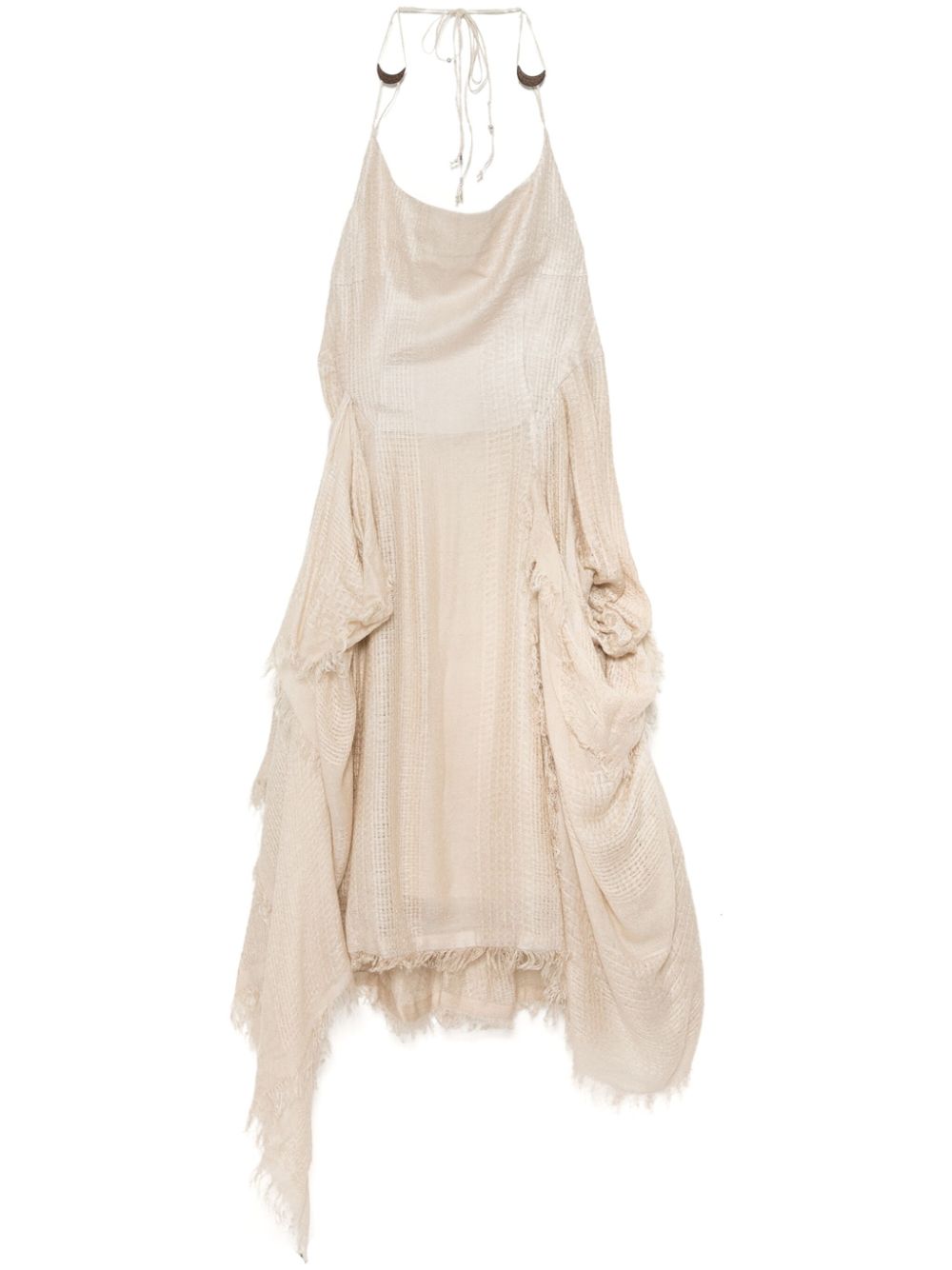 Hyein Seo fringed crescent dress - Neutrals