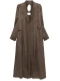 YEHUAFAN single breasted coat - Brown