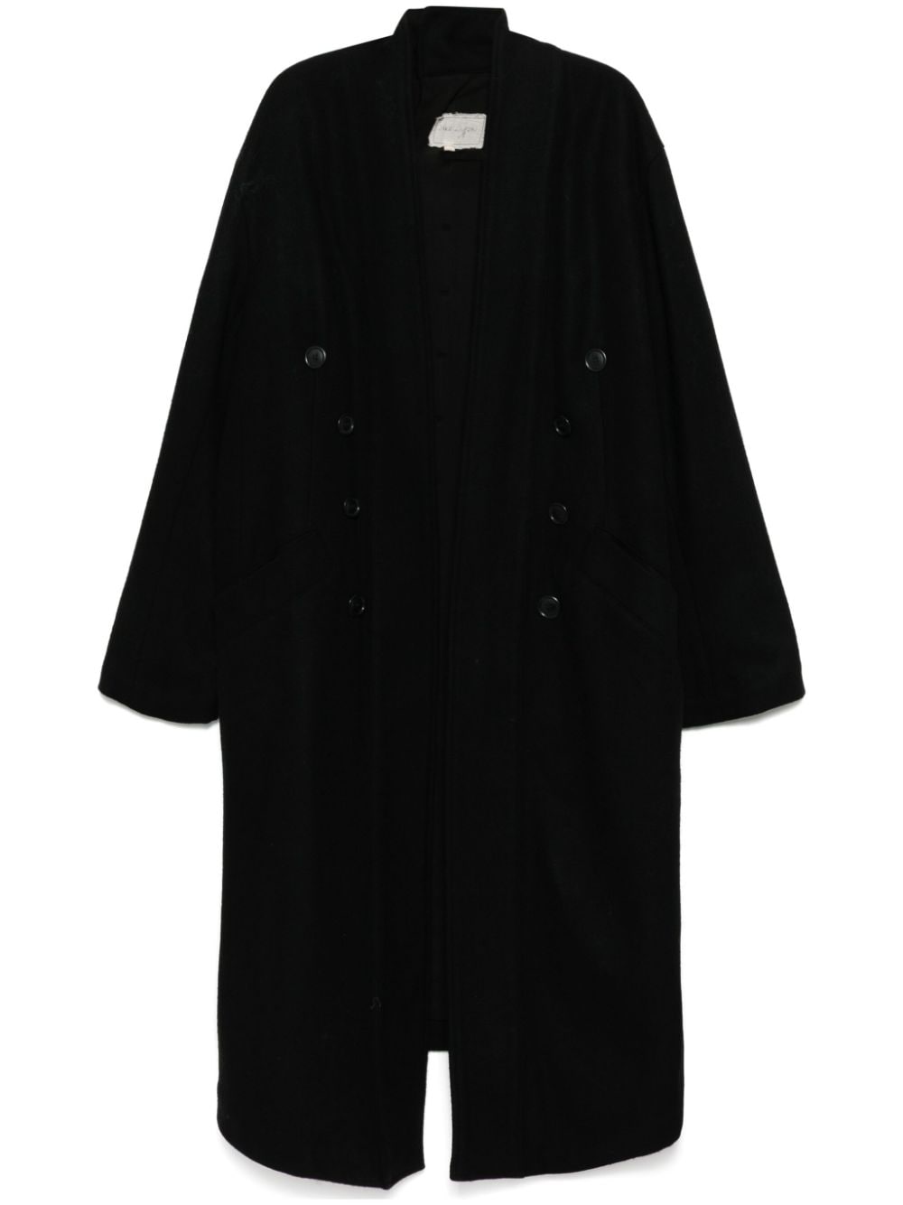 Greg Lauren Gl1 Button Spine Coat In Black