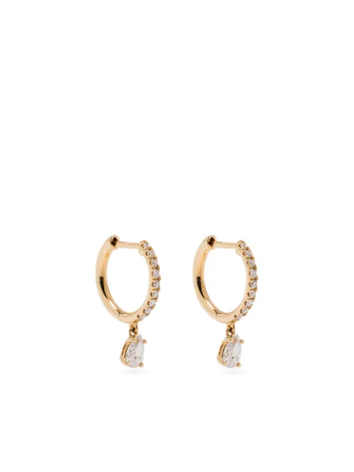KT yellow gold diamond earrings - Anita Ko - Modalova