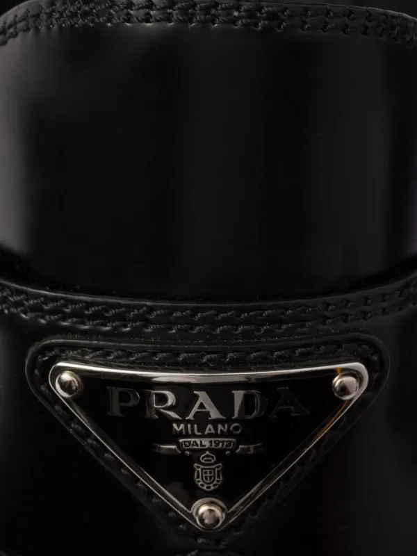 【関税＆送料込み】Prada 50Mm Chocolate Loafers Prada 50mm Chocolate Loafers | Black | FARFETCH