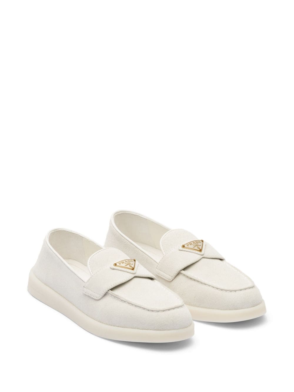 Prada suede leather loafers - Beige