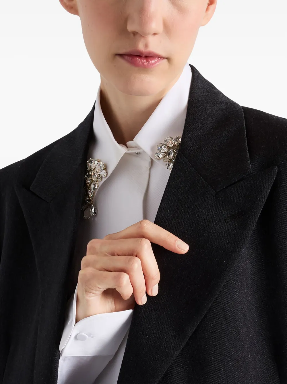 Prada Blazer met dubbele rij knopen Grijs