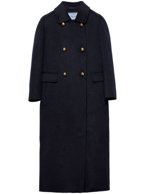 Prada double-breasted cashgora coat