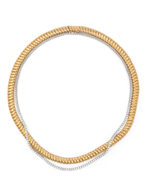 Anita Ko 18KT yellow and white gold Hepburn diamond necklace set