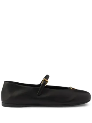 靴 PRADA SPORT Logo ballet shoes BLACK Prada Sport Black Patent Leather Ballet Flats Size 36 | eBay