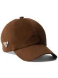 Prada suede baseball cap - Brown