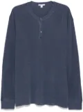 James Perse long-sleeved henley T-shirt - Blue