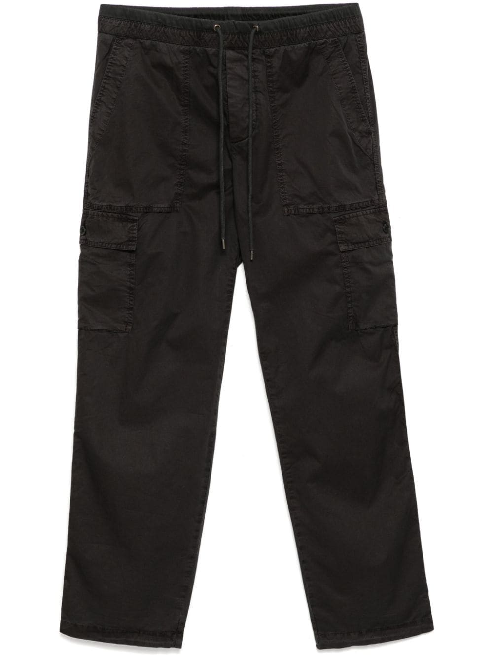 James Perse Cotton Poplin Cargo Trousers In Black