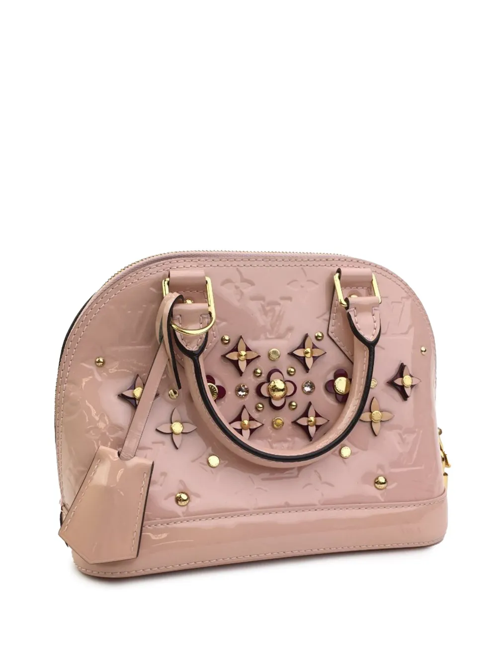 Cheap Louis Vuitton Pre-Owned 2018 Monogram Vernis Flower Alma BB satchel WOMEN