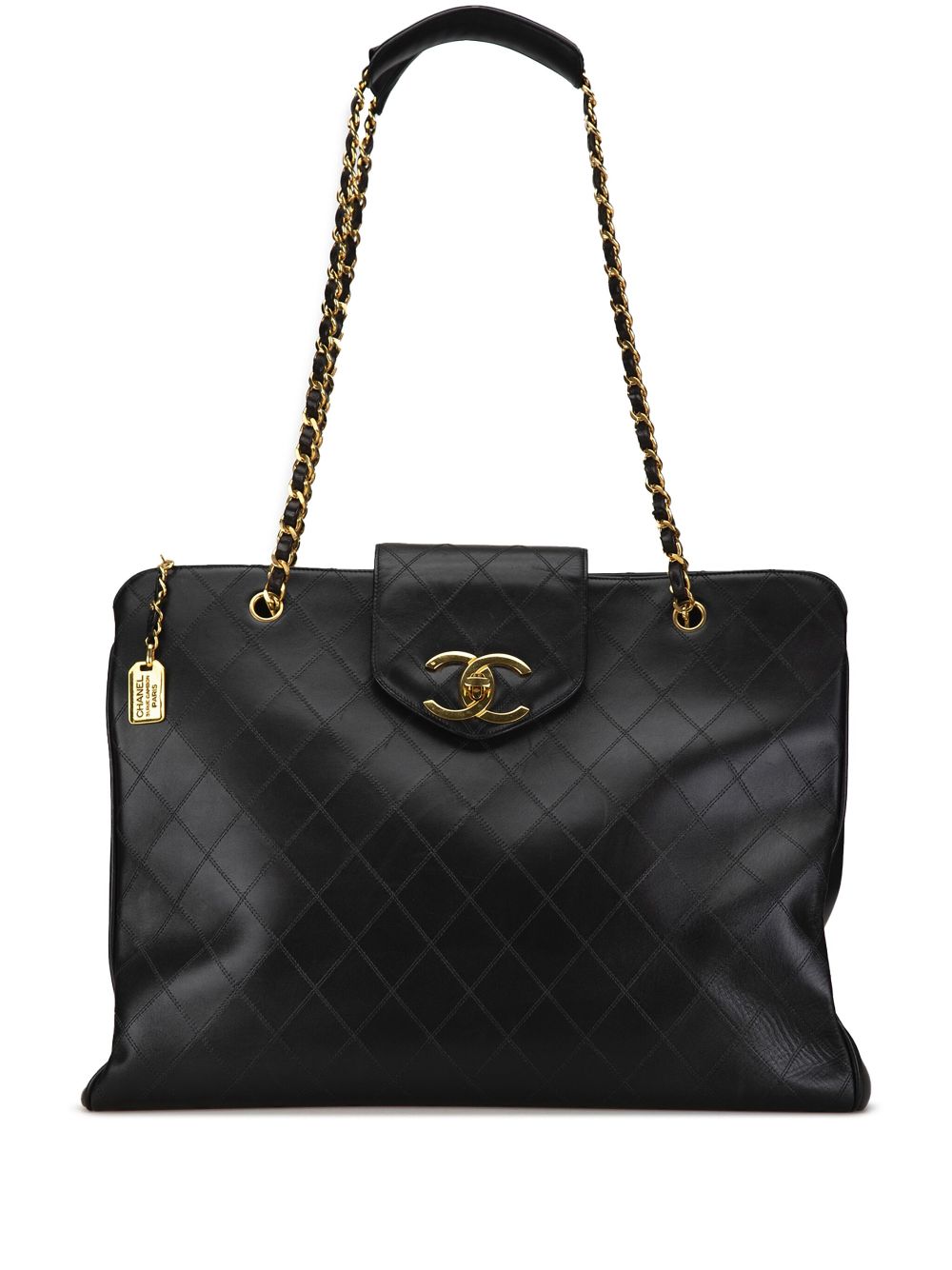 CHANEL 1994-1996 XL Quilted Calfskin Supermodel Weekender Tote travel bag Women