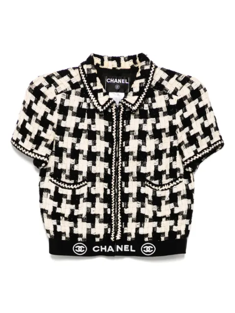 CHANEL Pre-Owned 2006 zip up short sleeve jacket