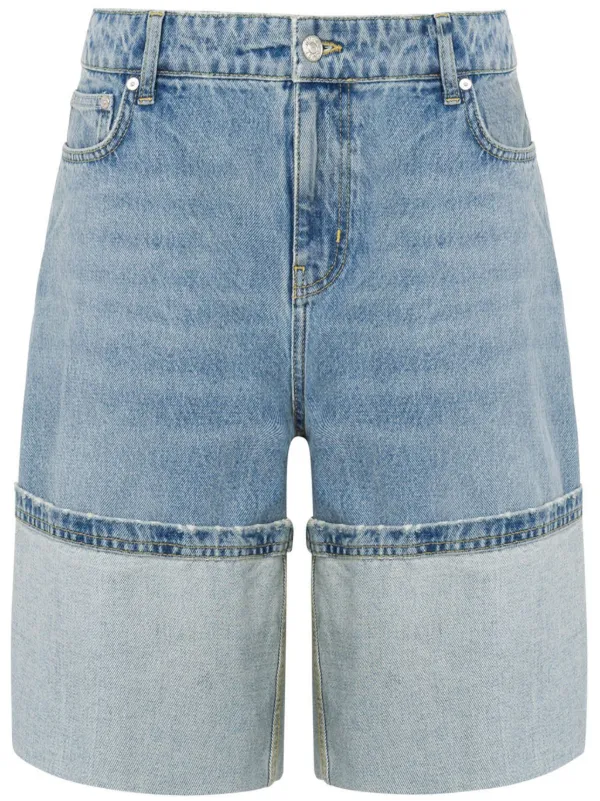 MOSCHINO JEANS turn-up denim shorts