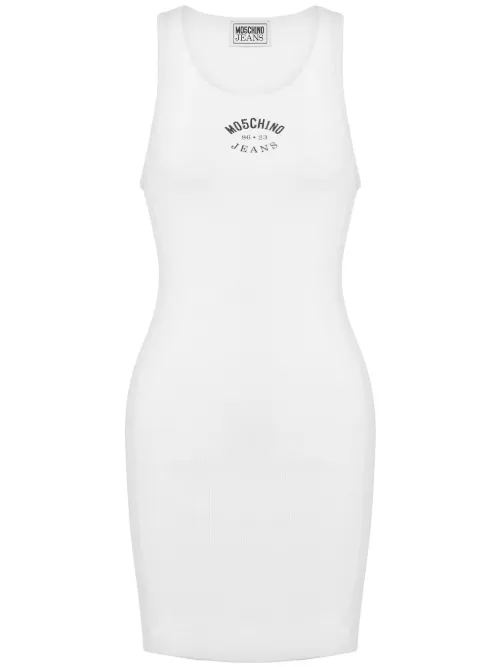 Robe courte à logo imprimé - MOSCHINO JEANS - Modalova