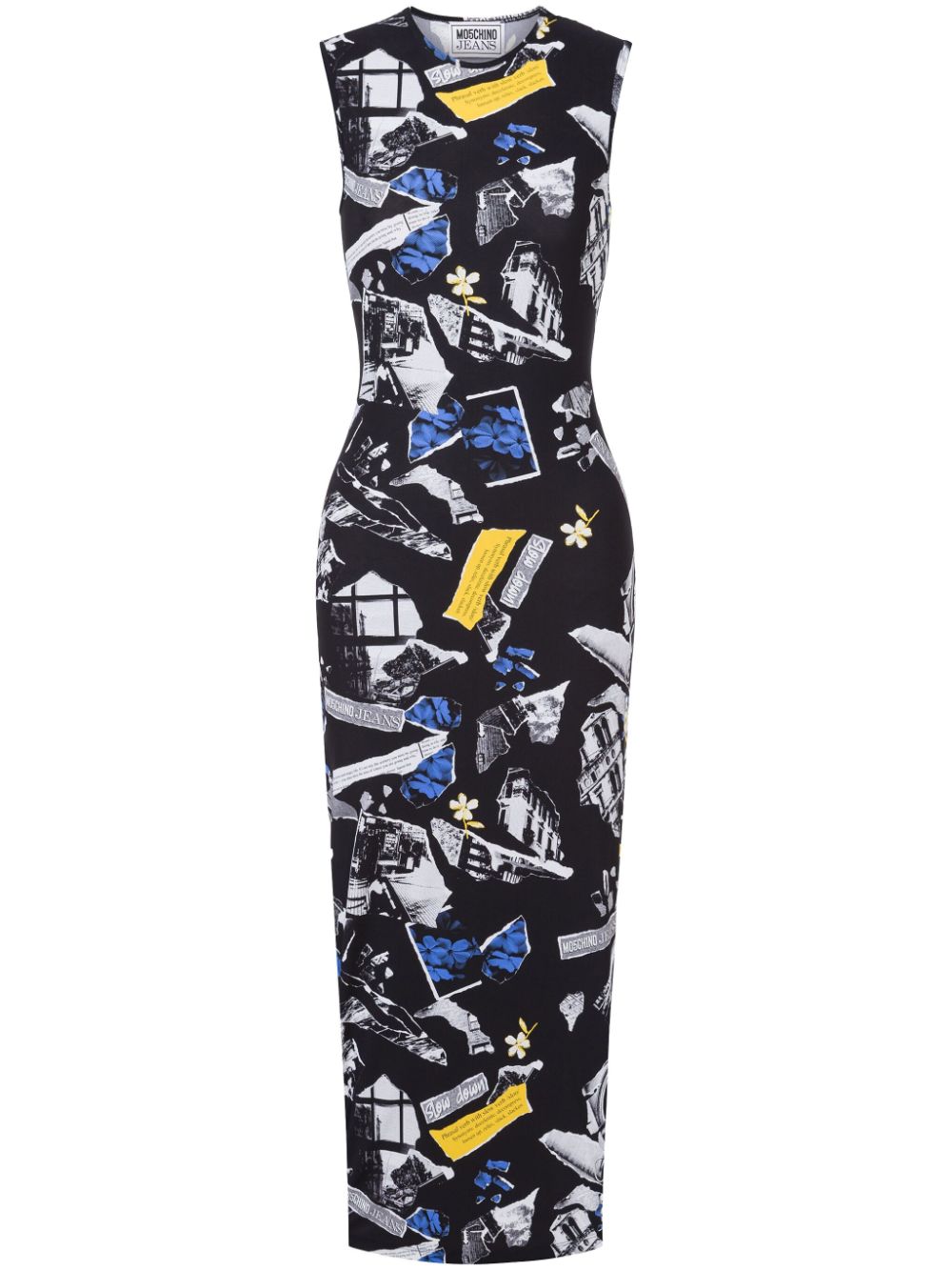 MOSCHINO JEANS printed midi dress – Black