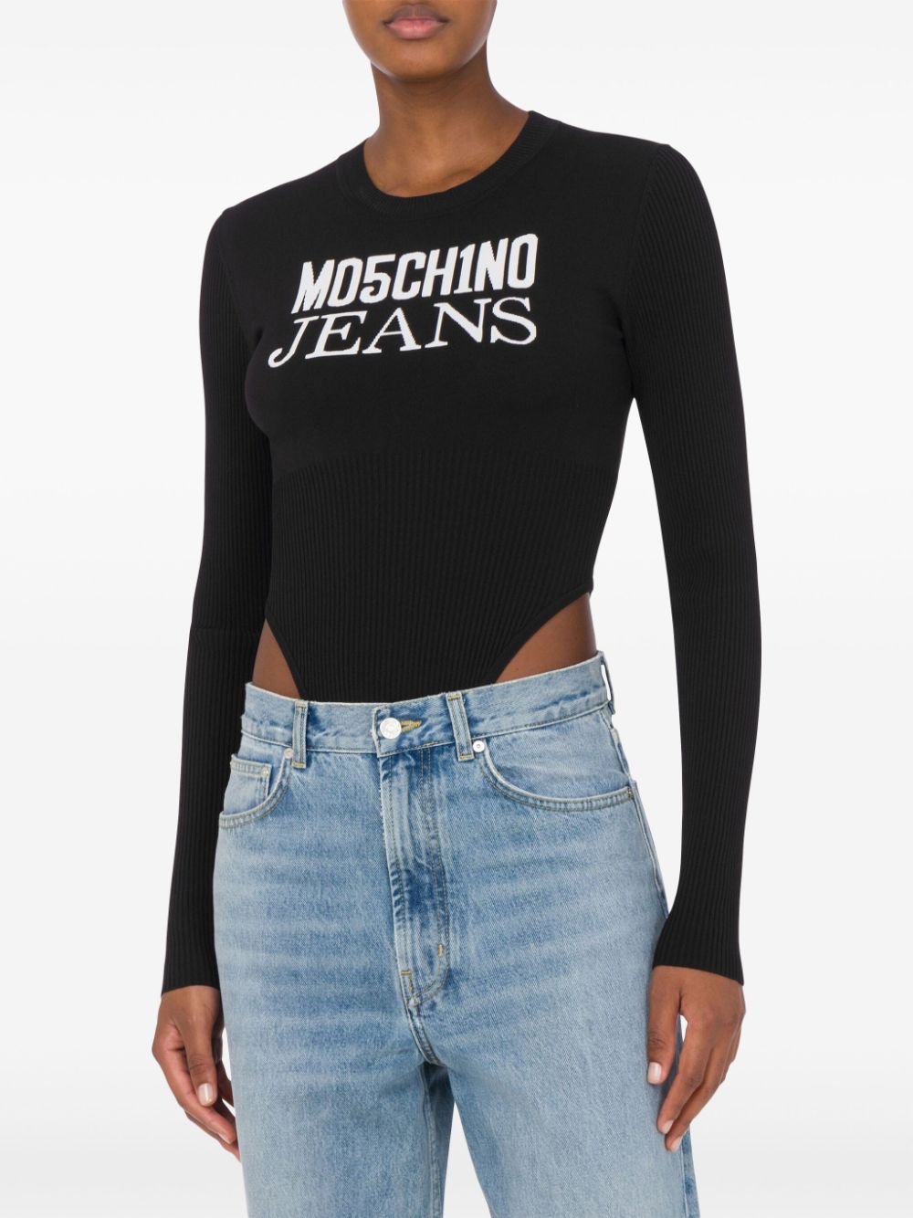 MOSCHINO JEANS Romper met logoprint - Zwart