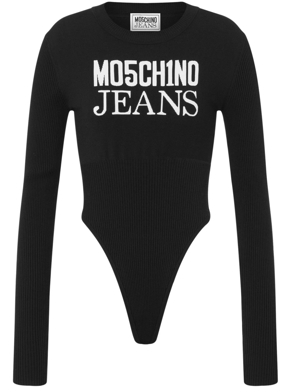 MOSCHINO JEANS logo-print bodysuit – Black