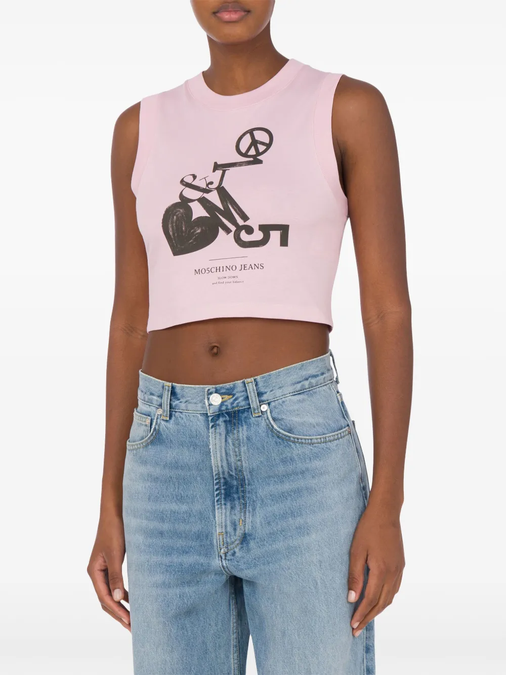 MOSCHINO JEANS Cropped top - Roze