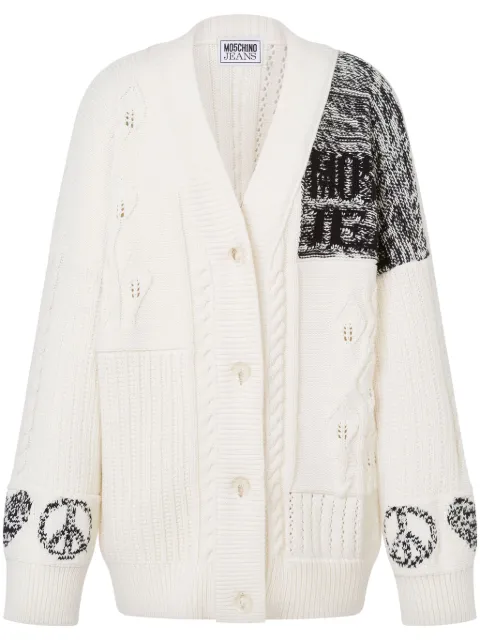 MOSCHINO JEANS cable-knit cardigan 