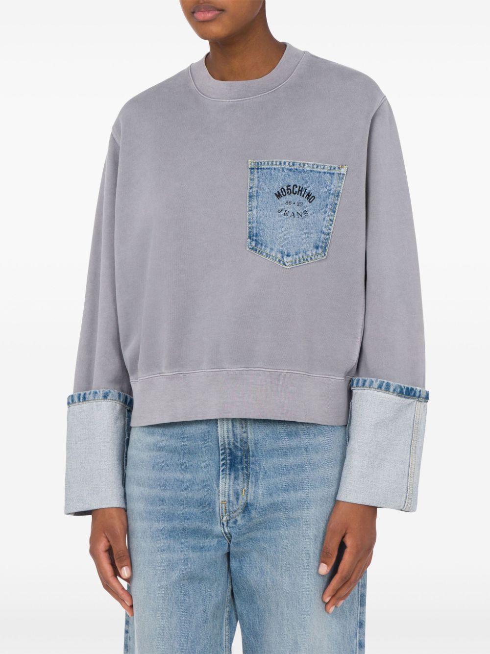 MOSCHINO JEANS Katoenen sweater - Grijs