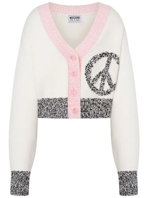 Cardigan à col v - MOSCHINO JEANS - Modalova