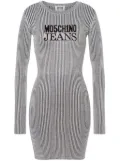 MOSCHINO JEANS cut-out striped dress - Grey