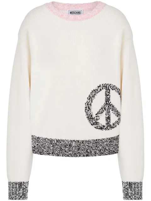 MOSCHINO JEANS Peace intarsia jumper