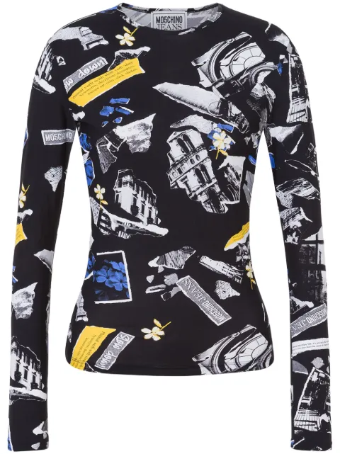 MOSCHINO JEANS graphic-print top 