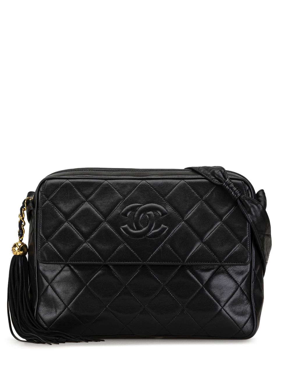 CHANEL Pre-Owned 1994-1996 CC Quilted Lambskin Tassel Camera crossbody bag WOMEN