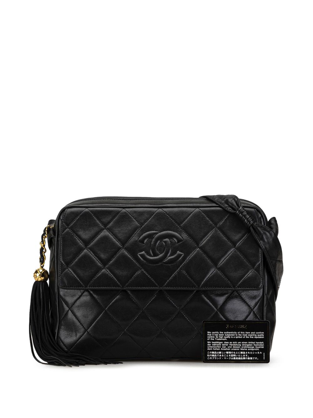 CHANEL Pre-Owned 1994-1996 CC Quilted Lambskin Tassel Camera crossbody bag WOMEN