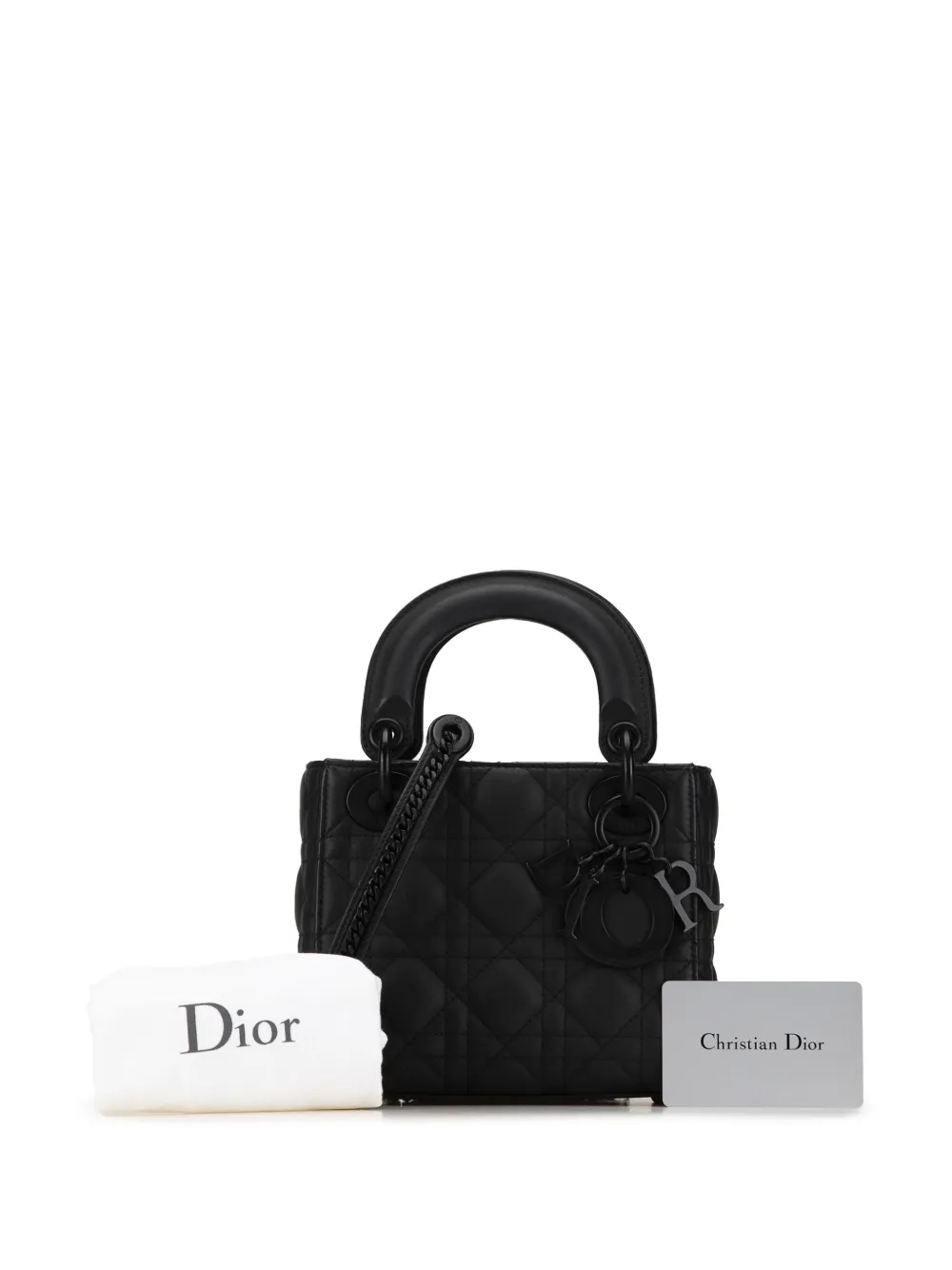 Christian Dior 2019 Mini Ultra Matte Calfskin Cannage Lady Dior satchel Women