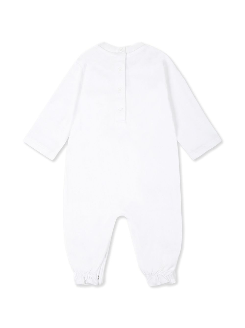 Balmain Kids Romper slabbetje en muts met logoprint Wit