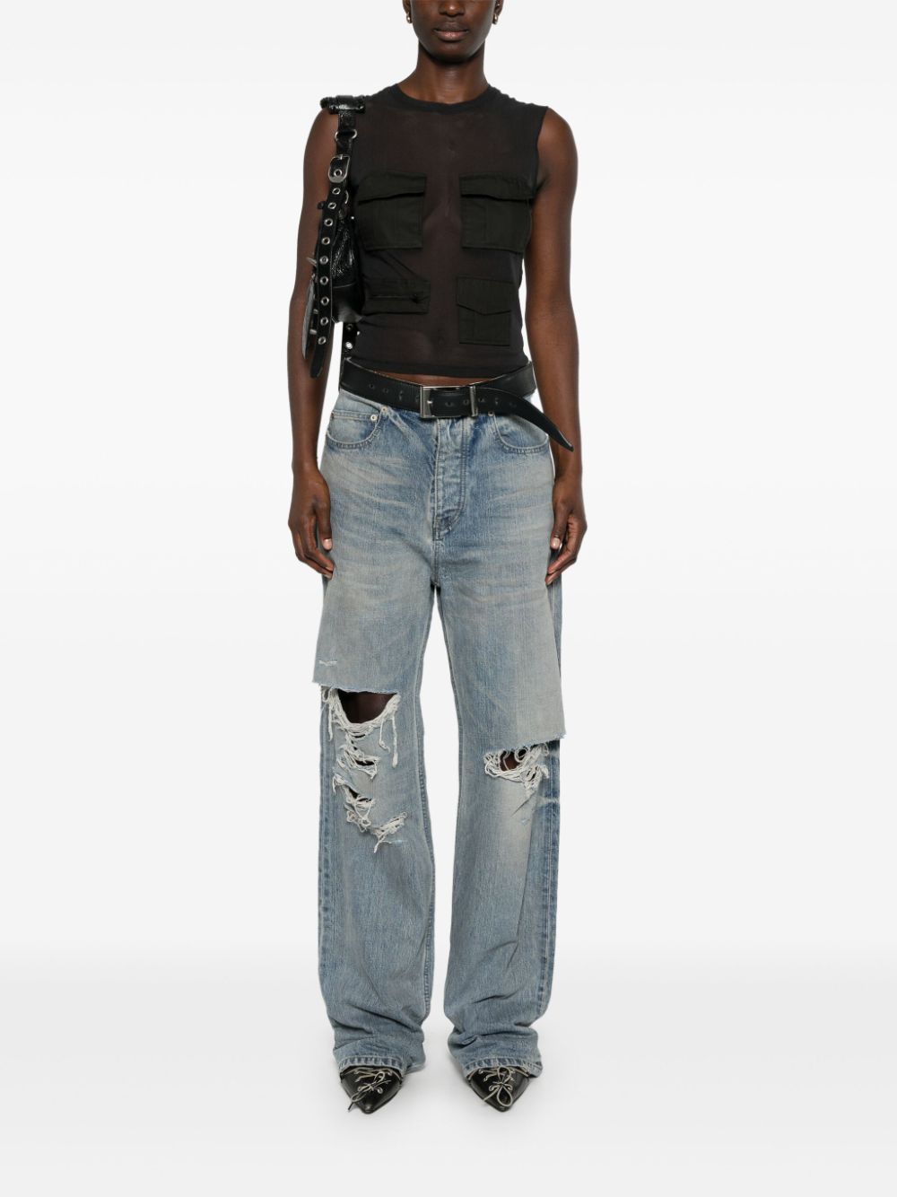 Balenciaga integrated-belt jeans Men