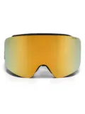 TOM FORD Eyewear logo-band mirrored-lenses ski goggles - Brown