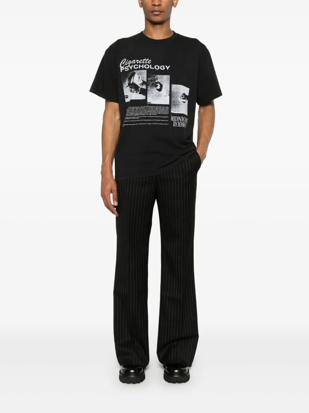 MIDNIGHT RODEO Cigarette Psychology T-shirt - Zwart