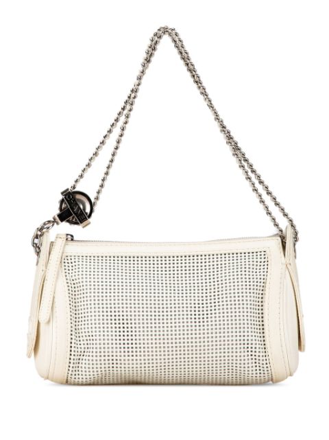 HOT SALE CHANEL 2004-2005 Caviar Perforated Pulley shoulder bag Women