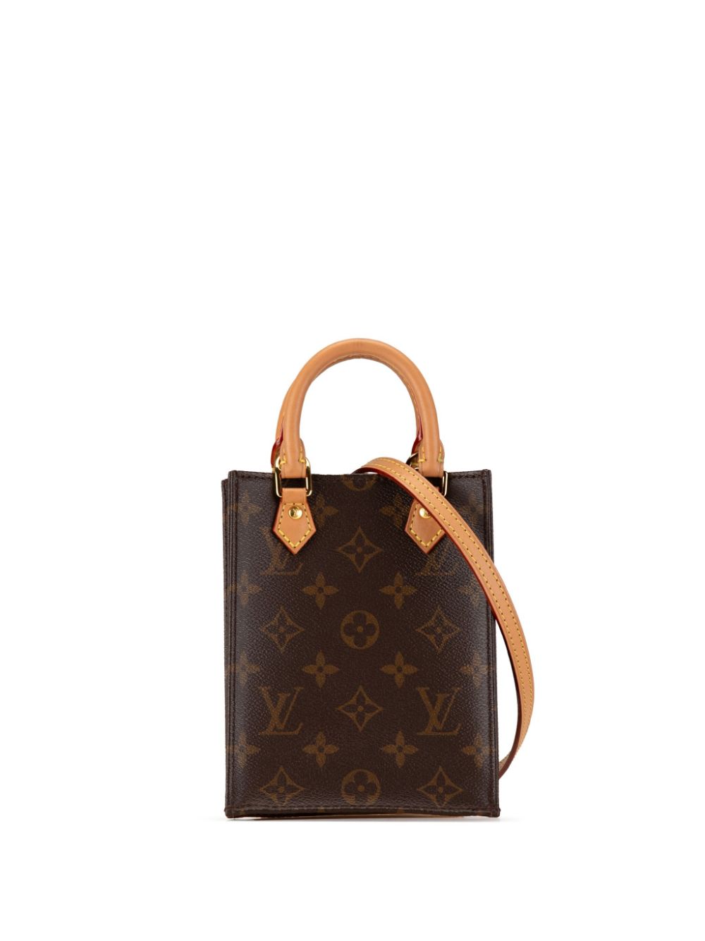 Louis Vuitton Pre-Owned 2020 Monogram Petit Sac Plat satchel - Brown