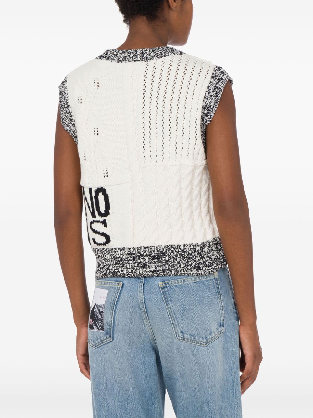 MOSCHINO JEANS Intarsia top Wit