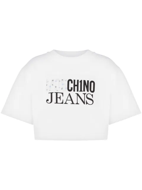 MOSCHINO JEANS تيشيرت قصير بطبعة شعار الماركة