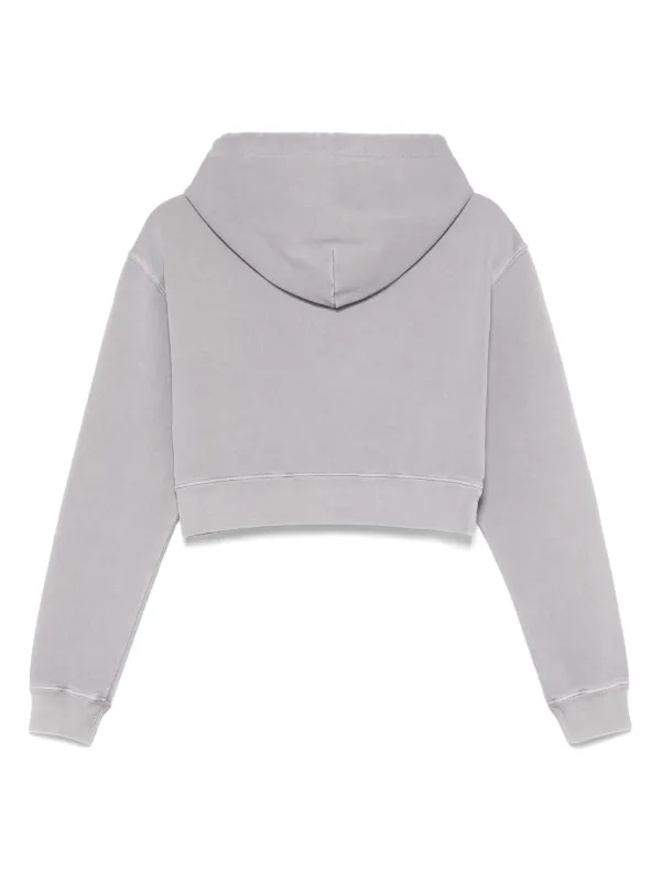 MOSCHINO JEANS Cropped Hoodie Grey FARFETCH PH