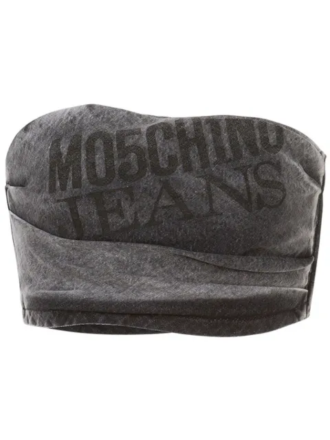MOSCHINO JEANS denim crop top 