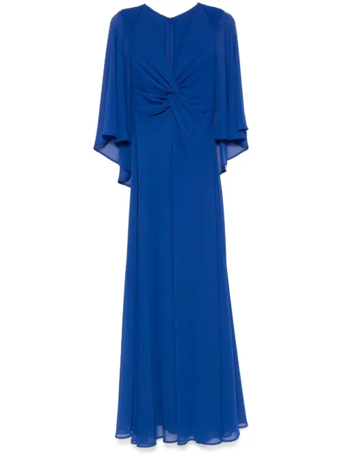 Robe longue à détail noué - Talbot Runhof - Modalova