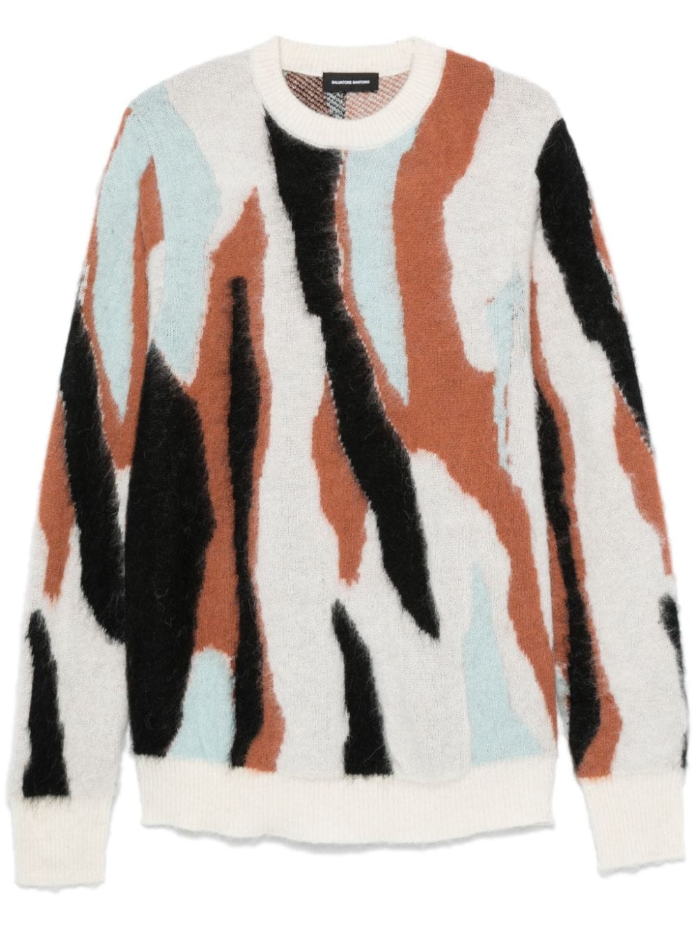 Salvatore Santoro Abstract-intarsia Sweater In White