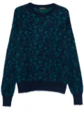 Salvatore Santoro animal-jacquard sweater - Blue