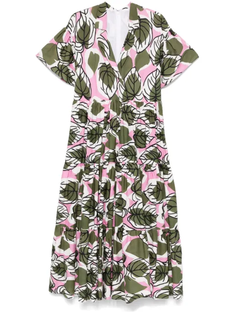 Talbot Runhof floral-print midi dress