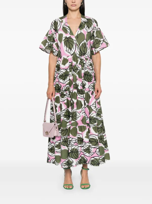 talbot runhof midi dress Talbot Runhof Blue Anemone Jacquard Pleated Midi Dress