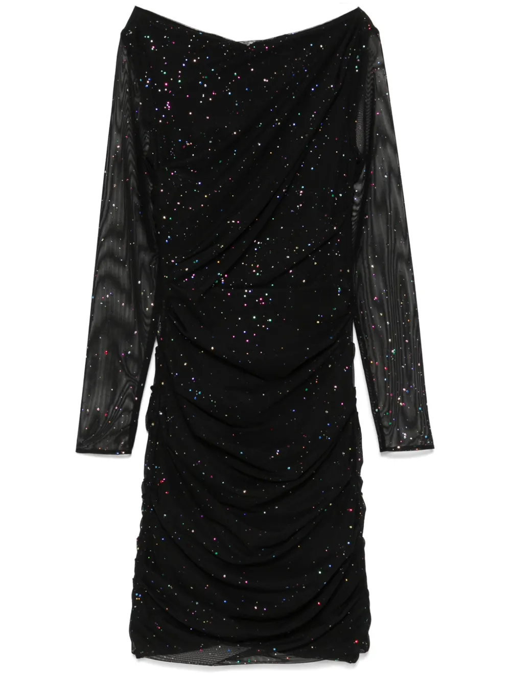 glitter-detailed mini dress