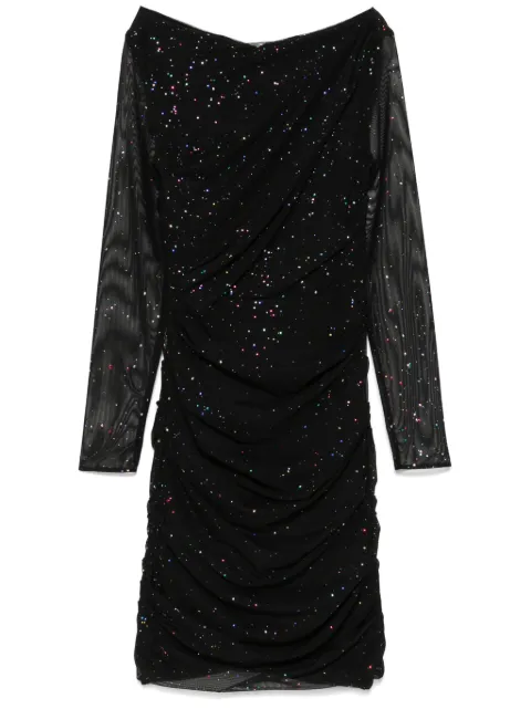 Talbot Runhof glitter-detailed mini dress